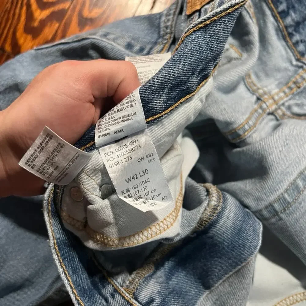 Levi's 42x30 Y2K 505 Jeans Light Wash Straight